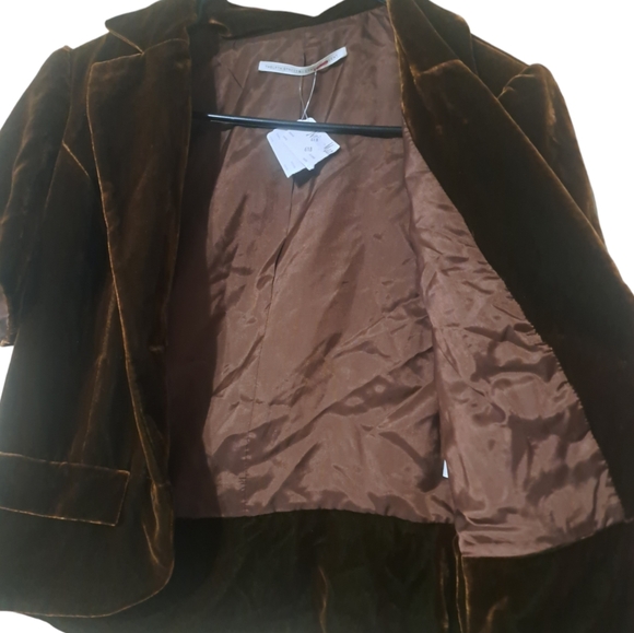 Twelve Street Puff Sleeve Velour Blazer - Picture 4 of 10